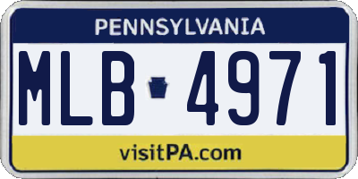 PA license plate MLB4971