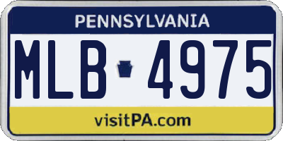 PA license plate MLB4975