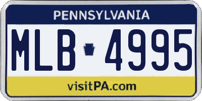 PA license plate MLB4995