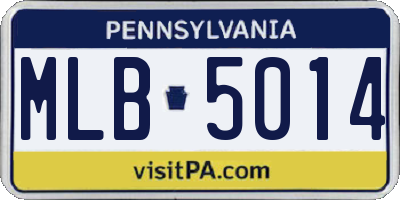 PA license plate MLB5014