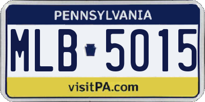 PA license plate MLB5015