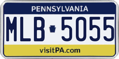 PA license plate MLB5055