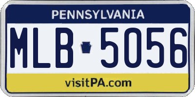 PA license plate MLB5056