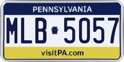 PA license plate MLB5057
