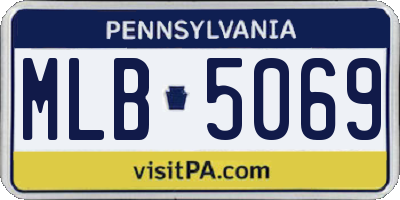 PA license plate MLB5069