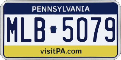 PA license plate MLB5079