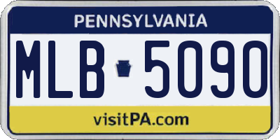 PA license plate MLB5090