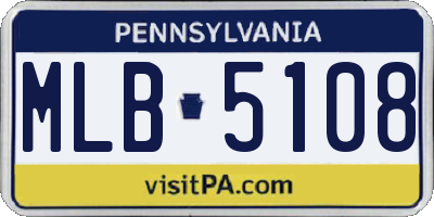 PA license plate MLB5108