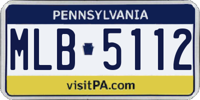 PA license plate MLB5112