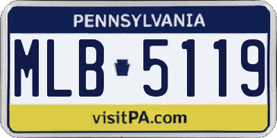 PA license plate MLB5119
