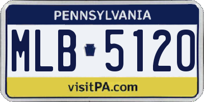 PA license plate MLB5120