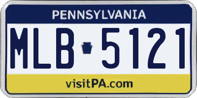 PA license plate MLB5121
