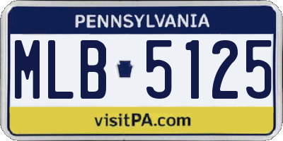 PA license plate MLB5125