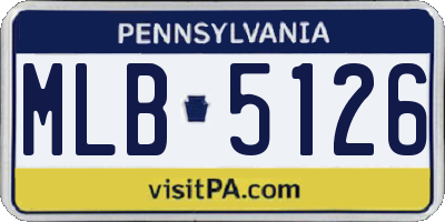 PA license plate MLB5126
