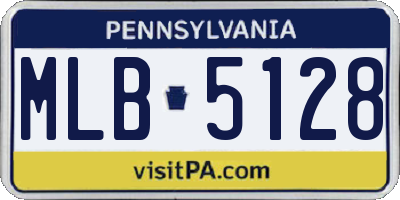 PA license plate MLB5128