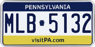 PA license plate MLB5132