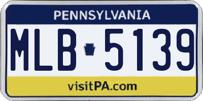 PA license plate MLB5139