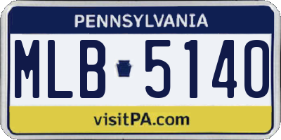 PA license plate MLB5140