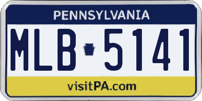 PA license plate MLB5141