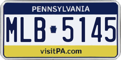 PA license plate MLB5145