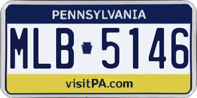 PA license plate MLB5146