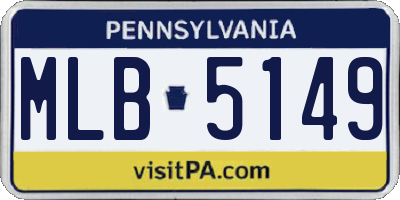 PA license plate MLB5149