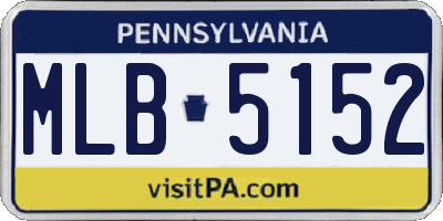 PA license plate MLB5152