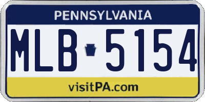 PA license plate MLB5154