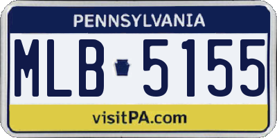 PA license plate MLB5155