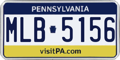 PA license plate MLB5156