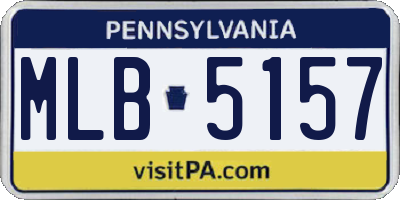 PA license plate MLB5157
