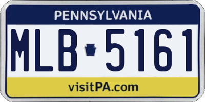 PA license plate MLB5161