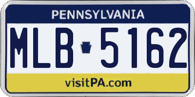 PA license plate MLB5162
