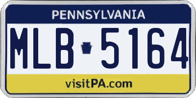 PA license plate MLB5164