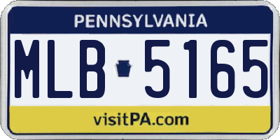 PA license plate MLB5165