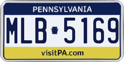 PA license plate MLB5169