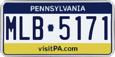 PA license plate MLB5171