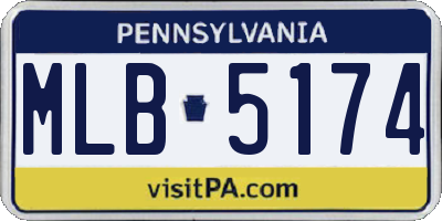 PA license plate MLB5174