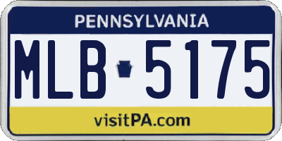 PA license plate MLB5175