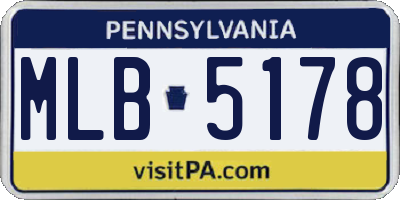 PA license plate MLB5178