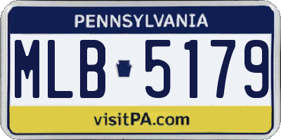 PA license plate MLB5179