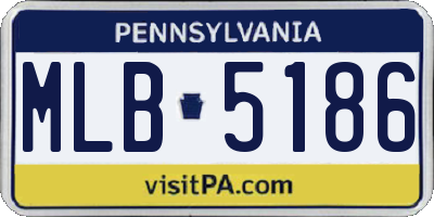 PA license plate MLB5186