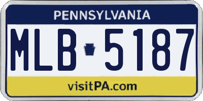 PA license plate MLB5187