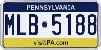 PA license plate MLB5188