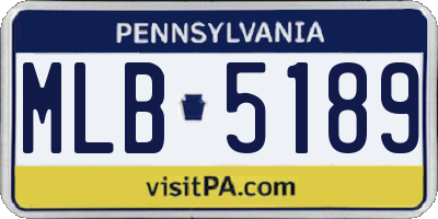 PA license plate MLB5189
