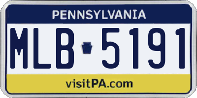 PA license plate MLB5191