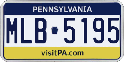 PA license plate MLB5195