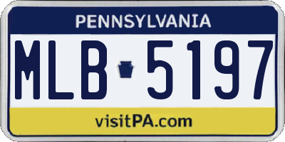 PA license plate MLB5197