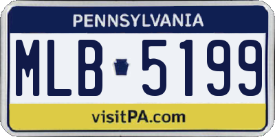 PA license plate MLB5199
