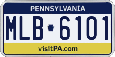 PA license plate MLB6101